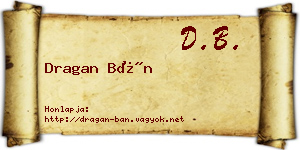 Dragan Bán névjegykártya
